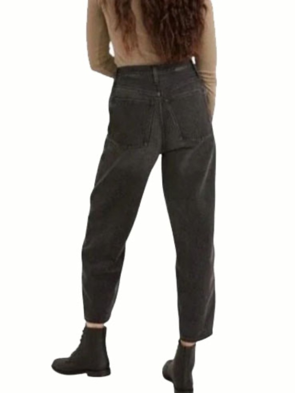Madewell Balloon Jeans Charcoal Grey High Rise Size 26